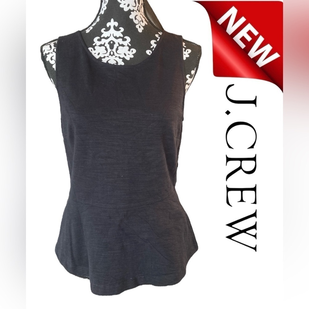 J. Crew NWT Sleeveless Dress Top Size Small Black